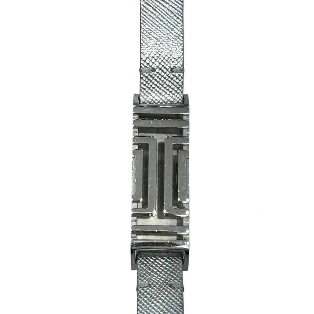 TORY BURCH SILVER CASE & SILVER LEATHER STRAP FITBIT BRACELET